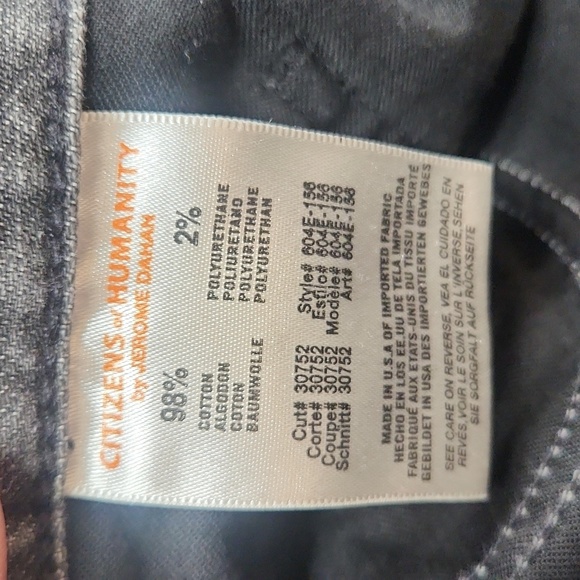 Citizens Of Humanity SID Jeans Straight Leg Gray - Picture 8 of 9